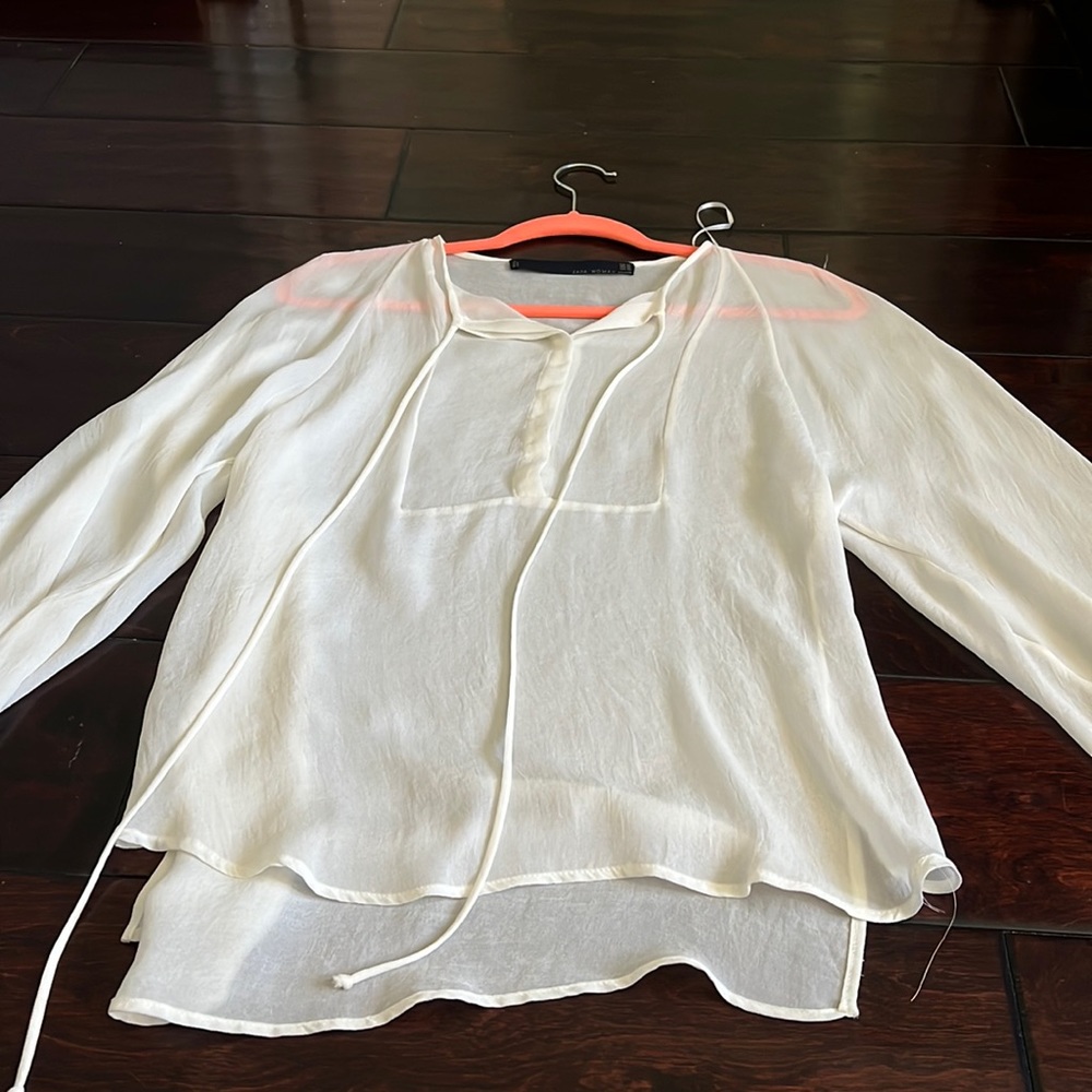 Zara see- through top